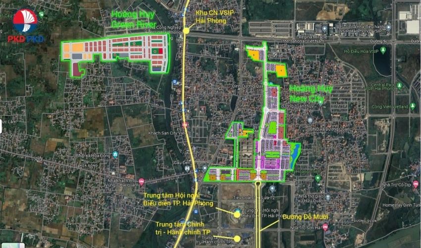 Dự án Hoàng Huy Green River Hải Phòng nằm ngay tại trung tâm hành chính mới Thủy Nguyên